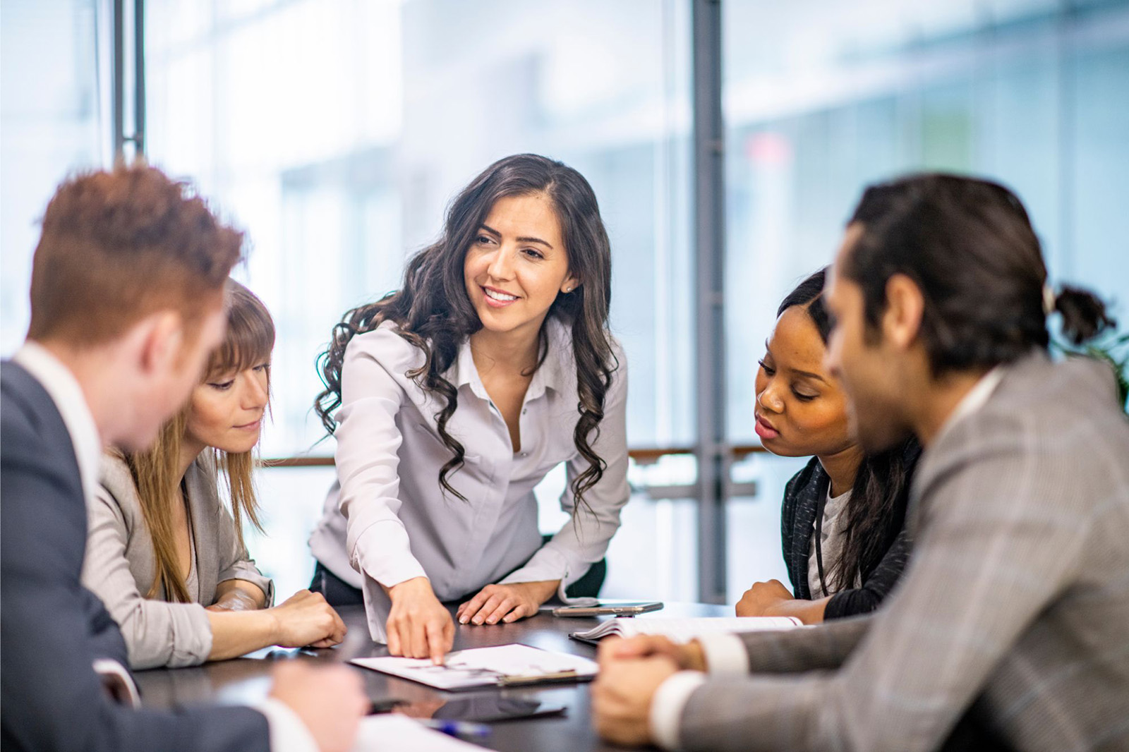 People in a meeting